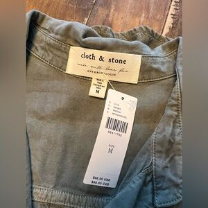 Cloth & Stone, soft olive green button down shirt